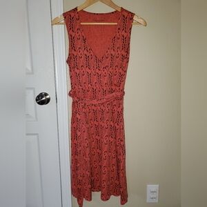 Toad & Co Cue Sleeveless Wrap Dress Red XS